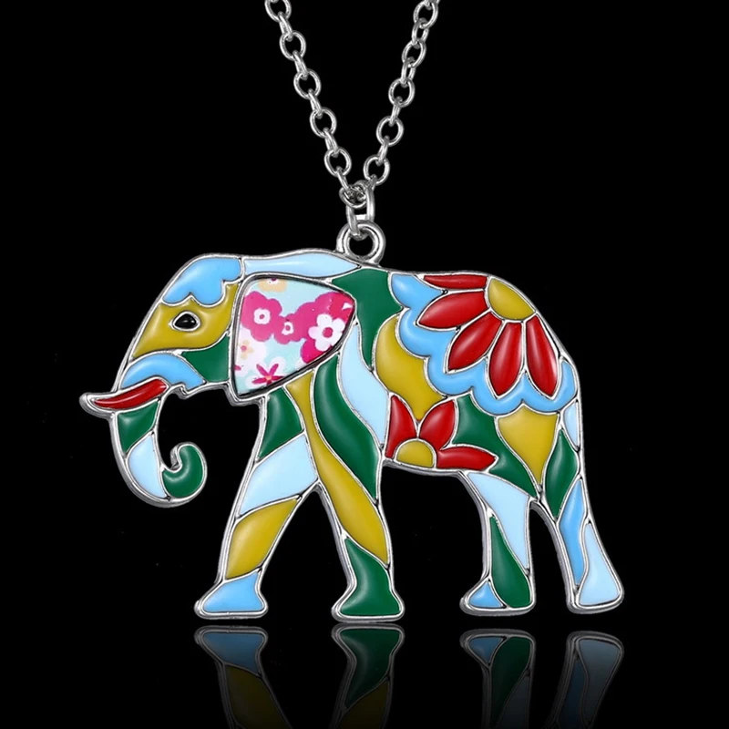 

Enamel Colorful Animal Necklace Cartoon Elephant/Cat/Dog/Owl/Butterfly Pendant Necklace Jewelry Accessories