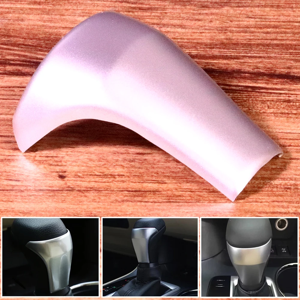 1PC Fit For Toyota Highlander Kluger 2015 2016 2017 2018 ABS Silver Gear Shift Knob Cover Center Consle Decorative Frame Trim  (3)