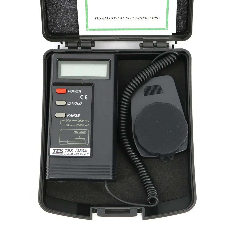 TES-1330A High Accuracy Digital Luminance Meter Light Meter Measuring Range:20/200/2000/20000 Cosine Angular Corrected.