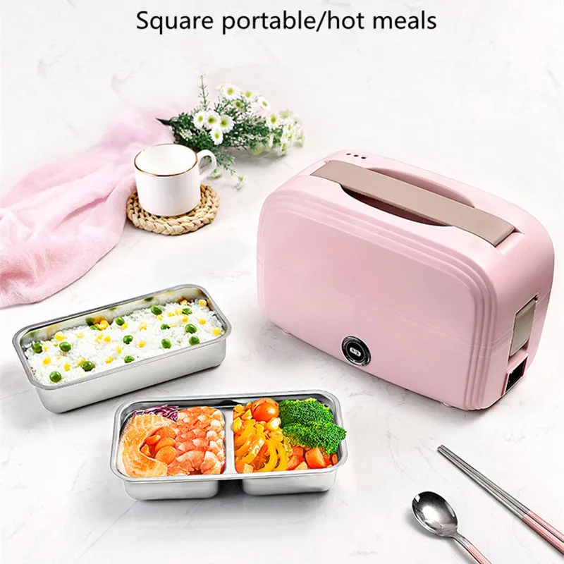 Fashional Electric Lunch Box Meals Heating Box Household Portable Multi Cooker Rice Cooker Warmer Food Steamer Heater Bento Box