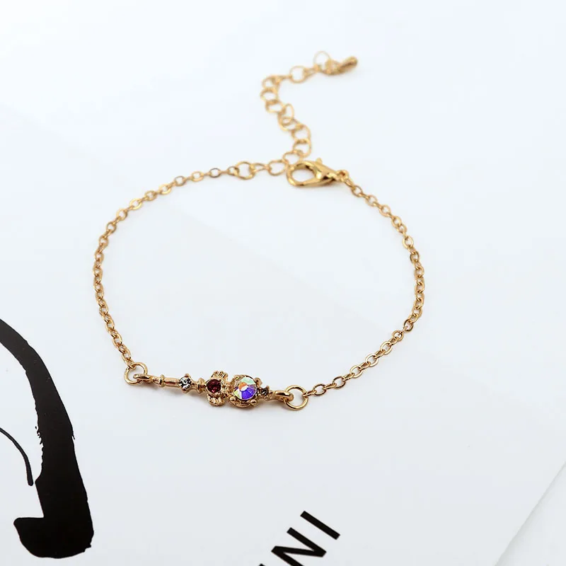 Sansummer индивидуальный ключ Стразы дикая девушка подарок Шарм изысканные вечерние модные 17 см браслет для женщин ювелирные изделия