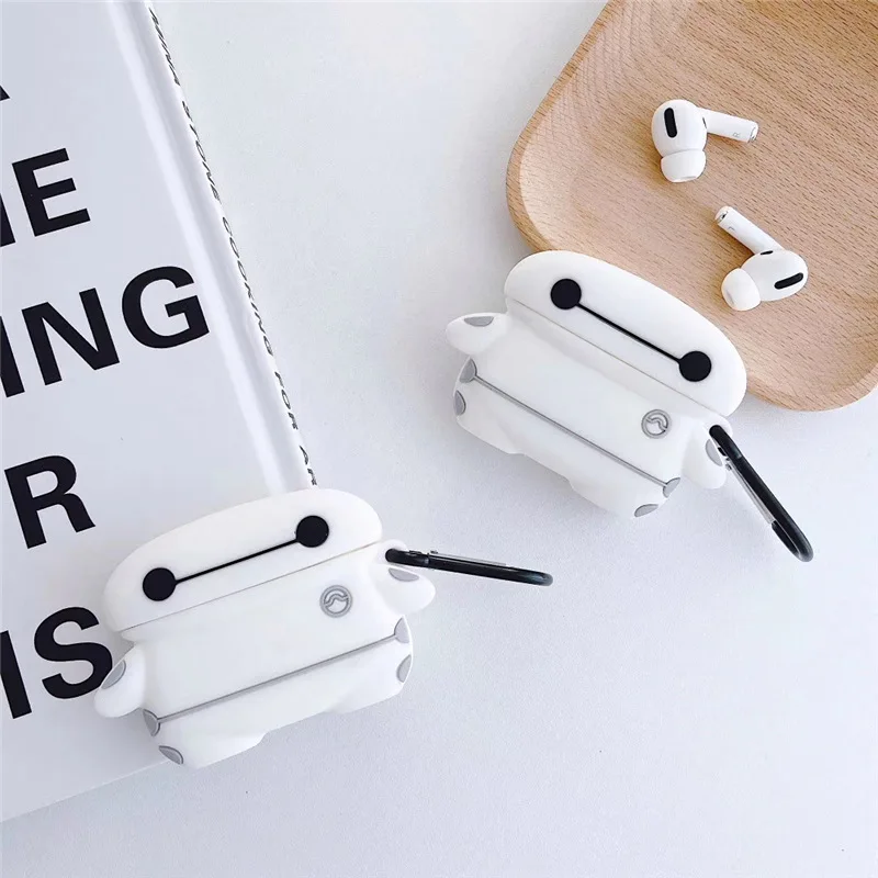 3D стереоскопический чехол Baymax с Bluetooth для наушников Airpods Pro милый защитный чехол для Airpod 3 аксессуары с брелком