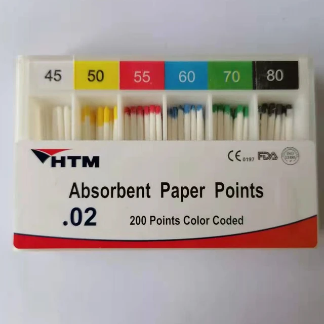 Absorbant Canaux Dentaires 5 PAQUETES DE Puntos De Papel Absorbente