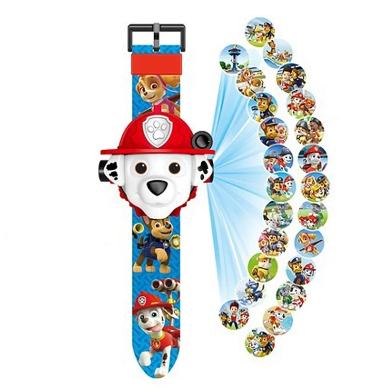 Paw patrol игрушки набор 3D проекционные часы фигурка на день рождения Аниме Фигурка Patrulla Canina игрушка подарок - Цвет: 3