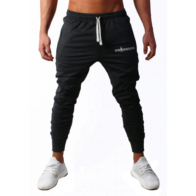 Стиль Мужские Jogger Спортивные залы тренировка фитнес хлопковые брюки мужские повседневные Модные обтягивающие спортивные брюки