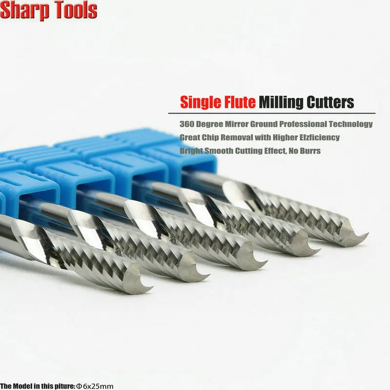 One flute end mills