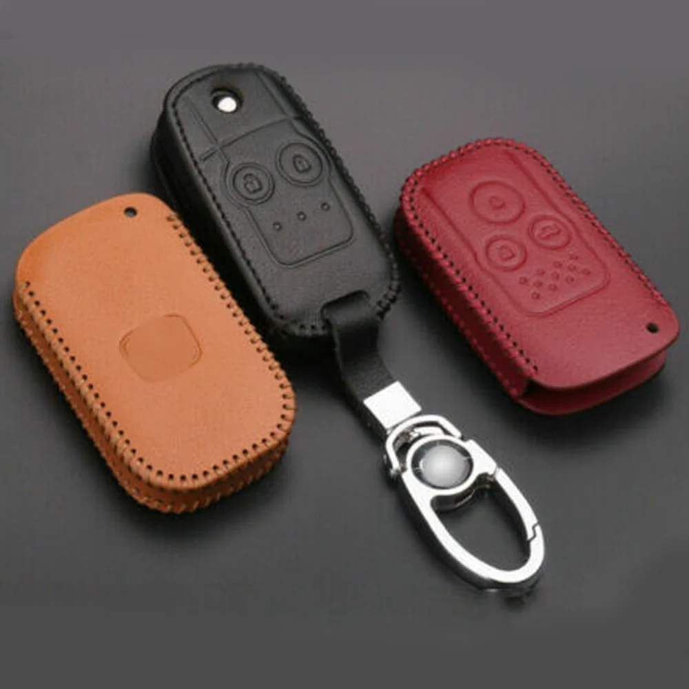 Classic Leather Key Pouch Car Key Holder Key Chain Protective