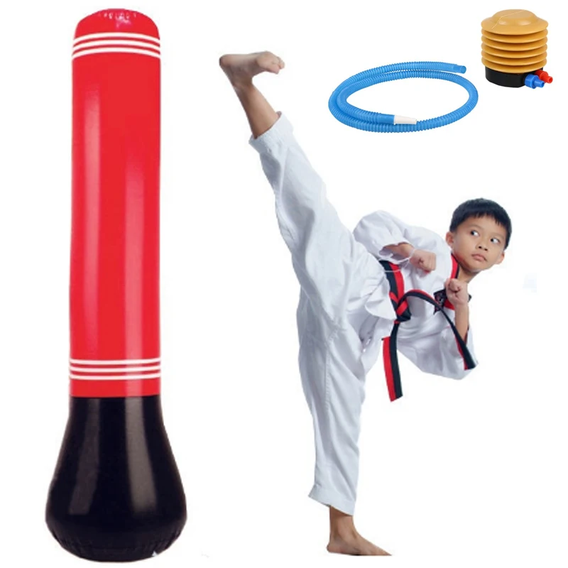 Cylindrical Punching MMA Bag 1 Pcs Boxing Sandbags Speed Inflatable Hanging Sport Hook
