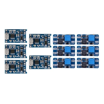 

5 Pcs 1A 5V Micro-USB TP4056 Lithium Battery Power Charger Board Module with 6Pcs MT3608 DC 2A Power Booster Module
