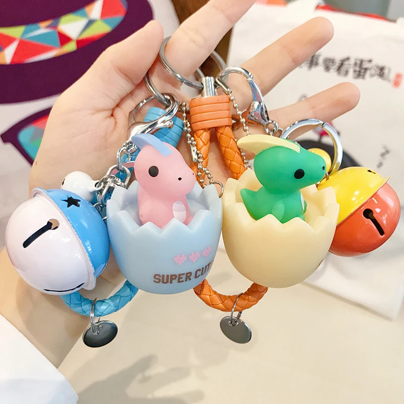 漫画絞れる恐竜卵キーホルダーリトル恐竜キーホルダー女性人格バッグペンダントキーホルダー車のキーリング装身具 キーホルダー Aliexpress