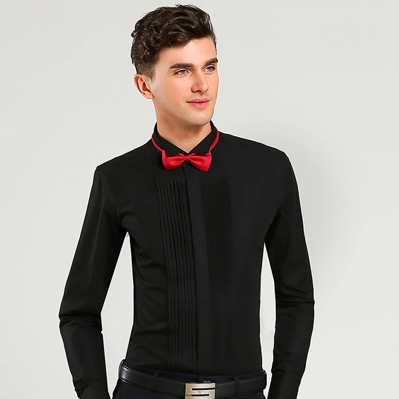 Dress Shirts Fashion Groom Tuxedos Shirts Best Man Groomsmen Men Wedding Shirts Formal Occasion Men Wingtip Collar
