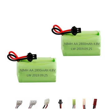 

4.8v 2800mah NiMH Battery For Rc toys Car Guns Tanks Robots NI-MH 4.8v Rechargeable Battery AA Battery Pack 2Pcs For rc boats