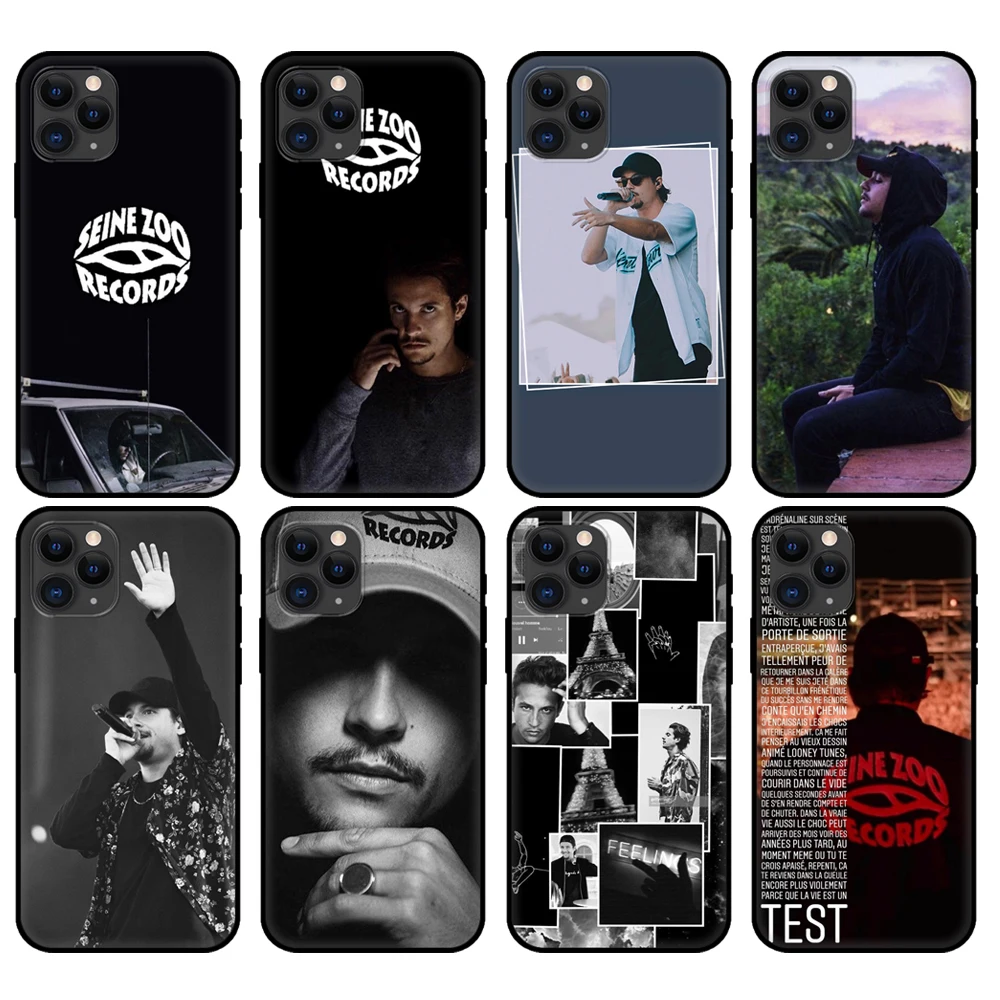Black tpu case for iphone 5 5s se 2020 6 6s 7 8 plus x 10 XR XS 11 12 mini pro MAX back cover nekfeu rapper