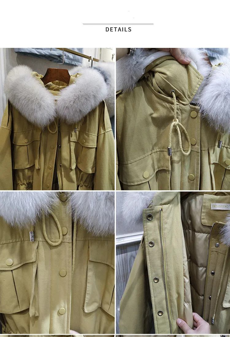 Зимний костюм-платье милитари проект платье пуховое Свободное пальто тяжелое Seta свинцово-белое пуховое длинное пальто для женщин