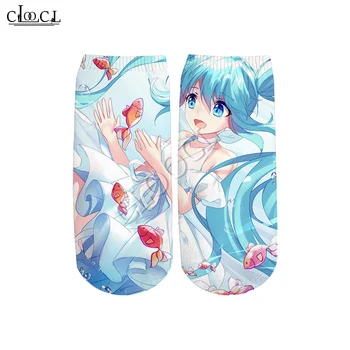 

CLOOCL Anime Hatsune Miku 3D Printed 2020 New Fashion Mens All-match Harajuku Hot Selling Short Socks