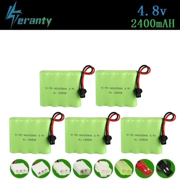 

2400mah 4.8v Rechargeable Battery For Rc toys Cars Tanks Robots Gun NiMH Battery AA 4.8v 2400mah Batteries Pack For Rc Boat 5PCS