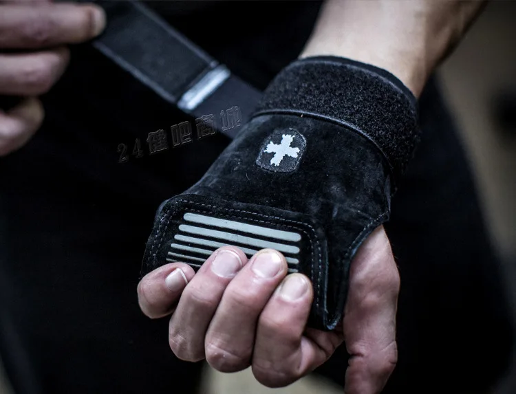 

Ha Bin the Power up Padded Palm Leather Belt Pull-Anti-slip Deadlift with hu shou zhang Black And White with Pattern