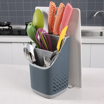 

Drain Tableware Storage Box Spoon Chopsticks Fork Organizer Case Multifunction Cutlery Holder Kitchen Storage Containers