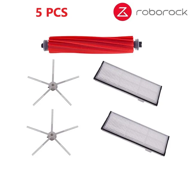 Xiaomi Roborock S7 S70 S75 S7Max s7MaxV T7S Plus Main Roll Brush Mop Rag Hepa Filter Side Brush Vacuum Cleaner Accessories 5 pcs