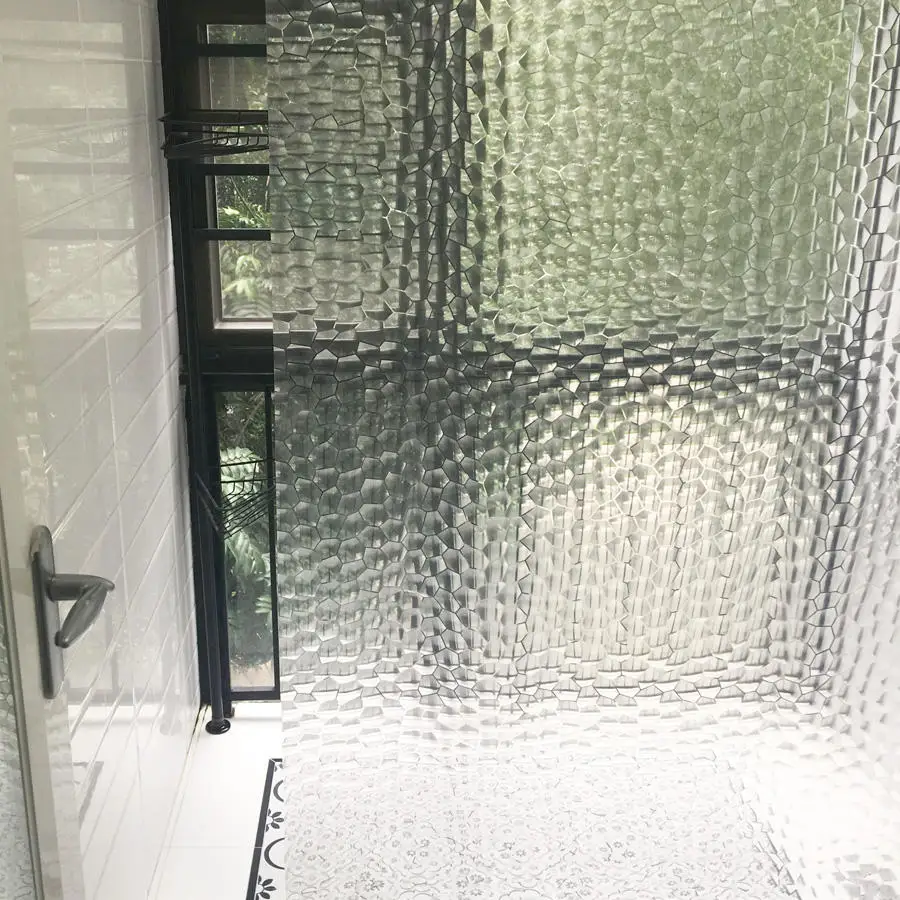 

Waterproof 3D Thickened Transparent Shower Curtain Multi-Size With Hooks Bathing Sheer Home Decoration Bathroom Accessaries D25