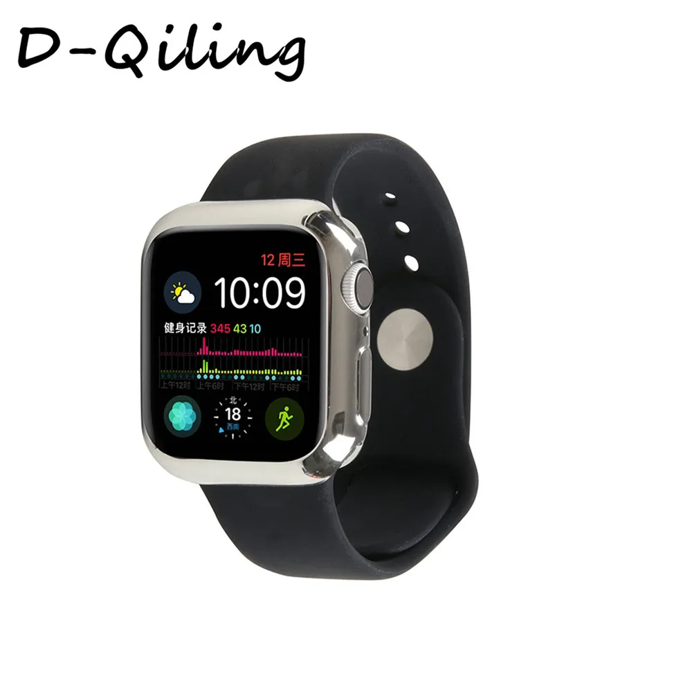 Чехол для часов Apple Watch Case5, 4, 3, 2, 1, 40 мм, 44 мм, прозрачный чехол из ТПУ, защитная пленка для экрана iWatch