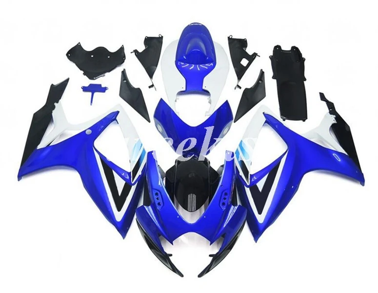 4 подарки ABS мотоцикл Полный обтекатели комплект подходит для Suzuki GSX-R 600 750 2006 2007 06 07 GSXR600 GSXR750 Пользовательские синий белый