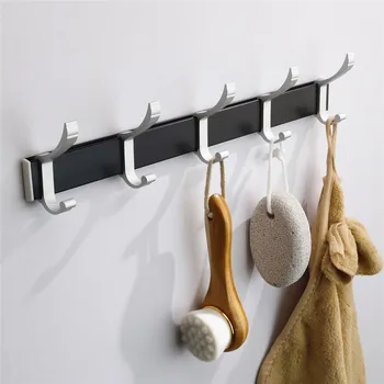 

Aluminum Alloy Bathroom Adjustable Hook Drying Rack Kitchen Door Wall Towel Rack Towel Racks Over Door Towel Rack Bar Hanging 2