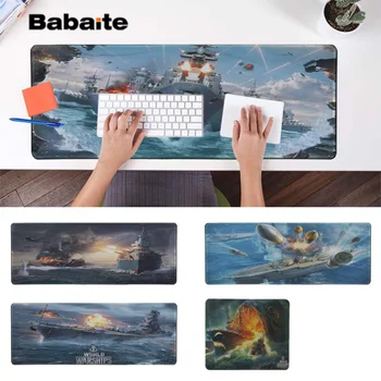 

Babaite New Printed World of Warship Customized laptop Gaming mouse pad Rubber PC Computer Gaming mousepad