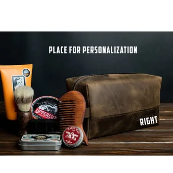 

Personalized Leather Dopp Kit Gift for Man Customize leather toiletry bag with name Mens toiletry bag monogram for granddad