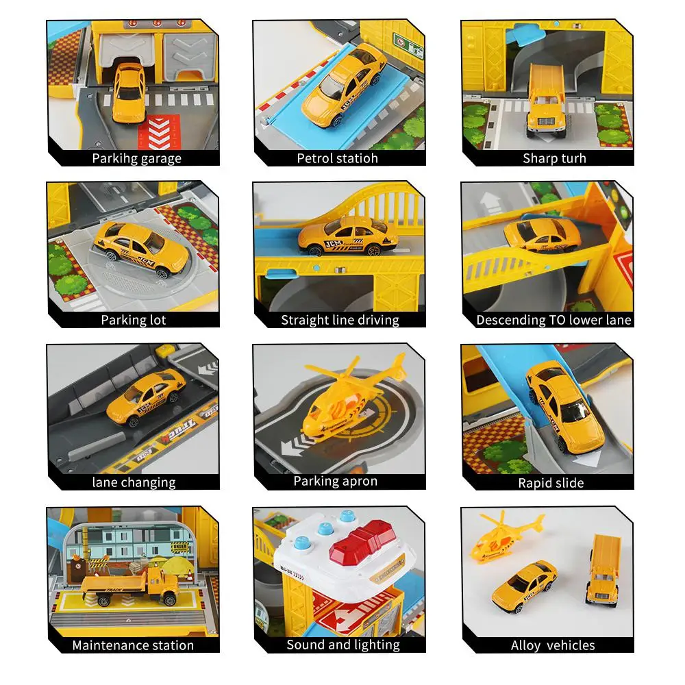 Дети моделирование пожарная машина звук и свет деформации автомобиль трек/парковка пожарная Мобильная штаб-квартира для детей игрушки