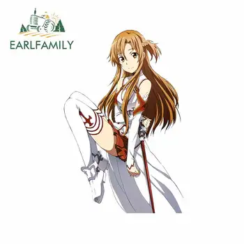 

EARLFAMILY 13cm x 8.9cm for Images of Sword Art Online Asuna Car Sticker Motorcycle Waterproof Vinyl Material Decals