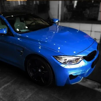 

Blue Car sticker Wrap 1pc Bubble UV resistant Decoration Protective Vinyl