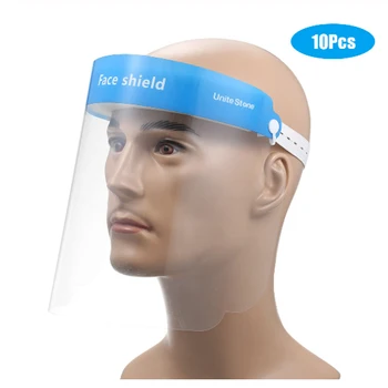 

10PCS Full Face Masks Anti-droplets Anti-fog Dust-proof Face Shield Protective Cover Transparent Face Eyes Protector Safety Mask