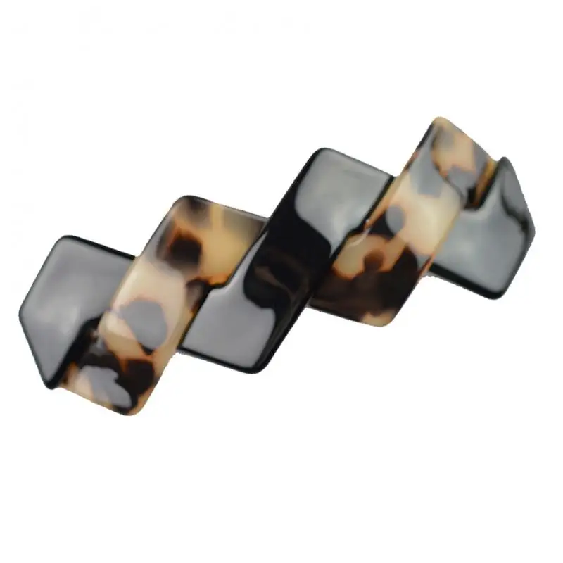 2 Pieces Hair Clip Girl Acrylic Girl For Hair Barrettes Bride Decoration Hair Accessory Hairdressing  Purple and Brown