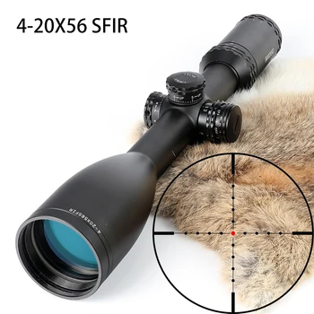 

4-20x56 SFIR RifleScopes Mil Dot Glass F40-1 Crosshairs Hunting Rifle Scopes