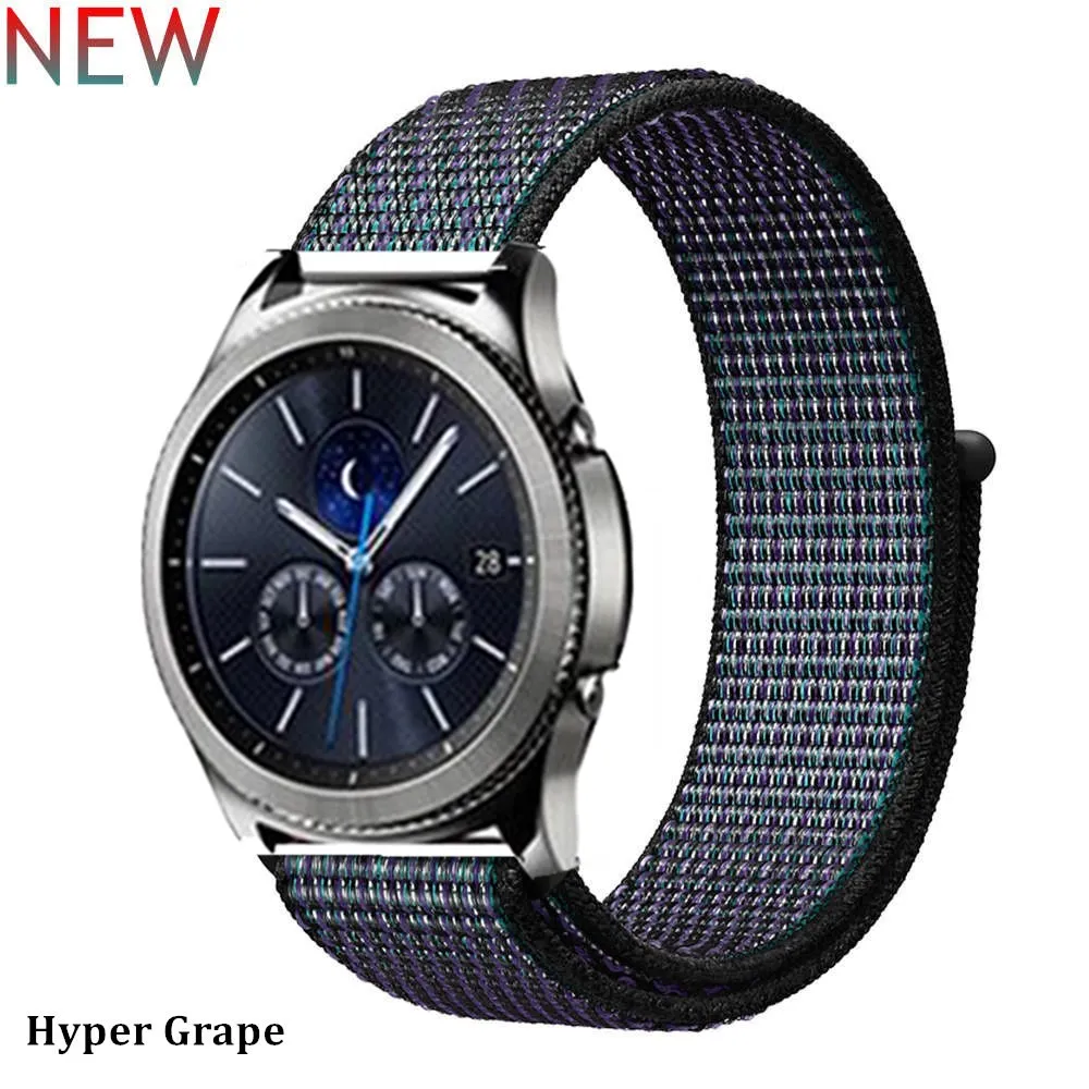 Ремешок 20 мм/22 мм для gear s3 Frontier samsung Galaxy watch Active2 ремешок для huawei Watch GT 2 46 мм 42 мм аксессуары для браслетов correa - Цвет ремешка: hyper grape 33