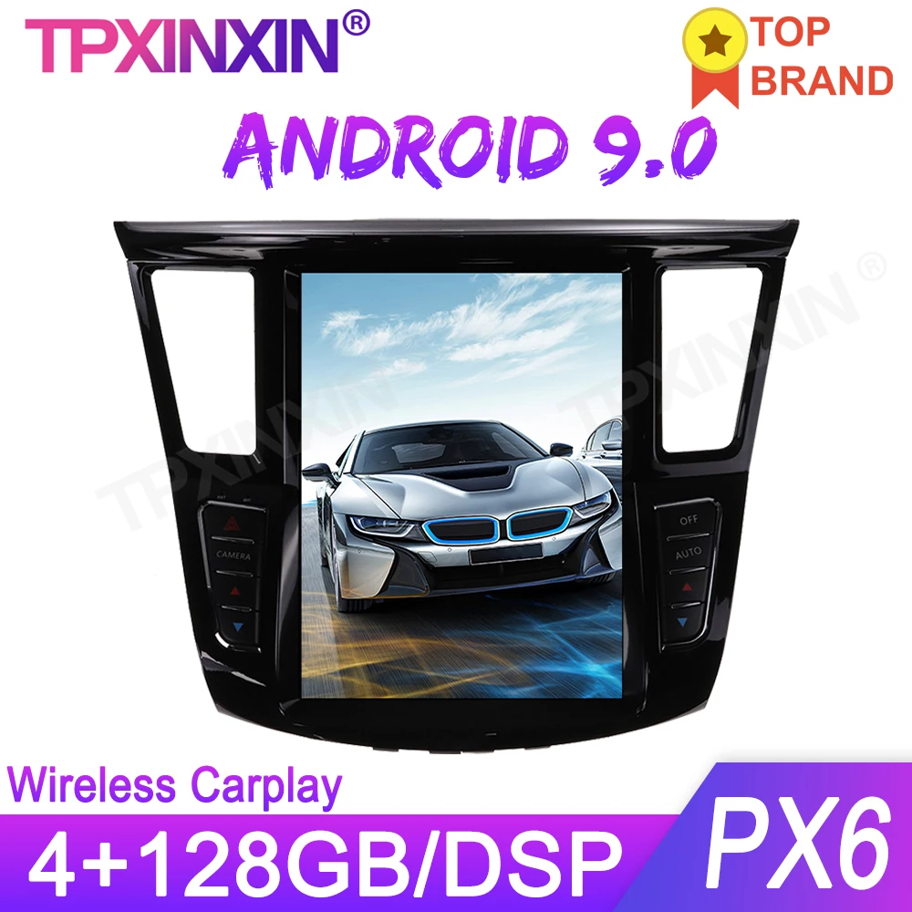 

For Infiniti QX60 For Infiniti JX35 2012+ Tesla style Android 10.0 4G Car multimedia player GPS Navigation head unit radio tape