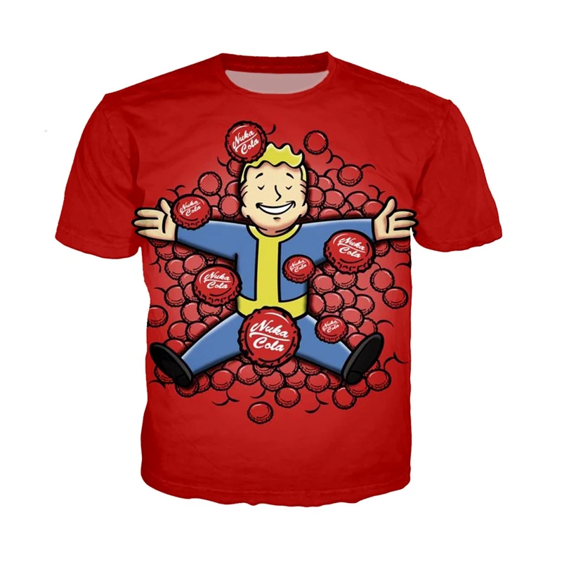 Футболка Fallout с 3d принтом модный смешной Топ в стиле Харадзюку уличная одежда