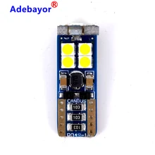 80X Canbus coche No hay Error de luz T10 W5W 194 luces LED de la cuña lateral matrícula Interior lámpara tronco bombilla ámbar
