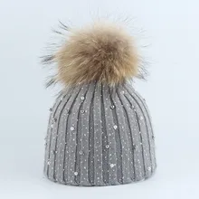 Женские повседневные береты из кроличьего меха со сверкающими бриллиантами, теплая шерстяная шапка, вязаная шапка-ведро, берет gorro