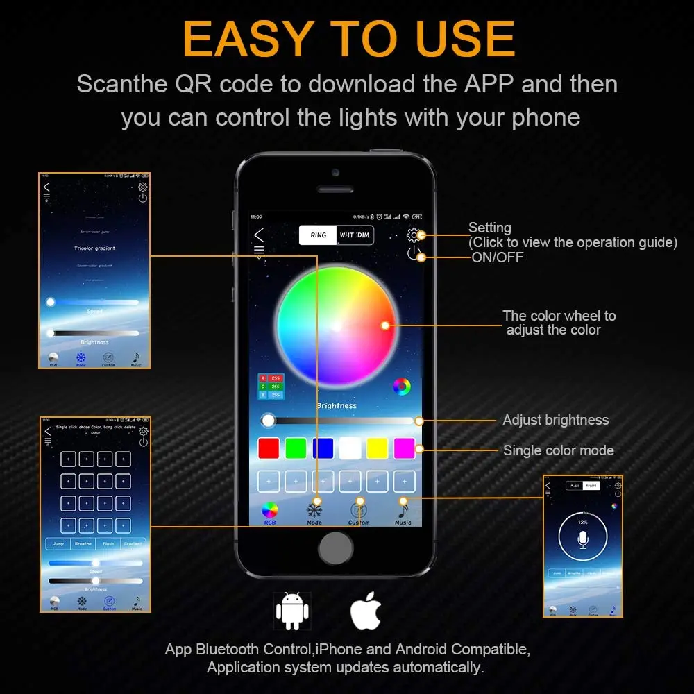 Ysy-車とオートバイのヘッドライト,5050インチbiキセノン