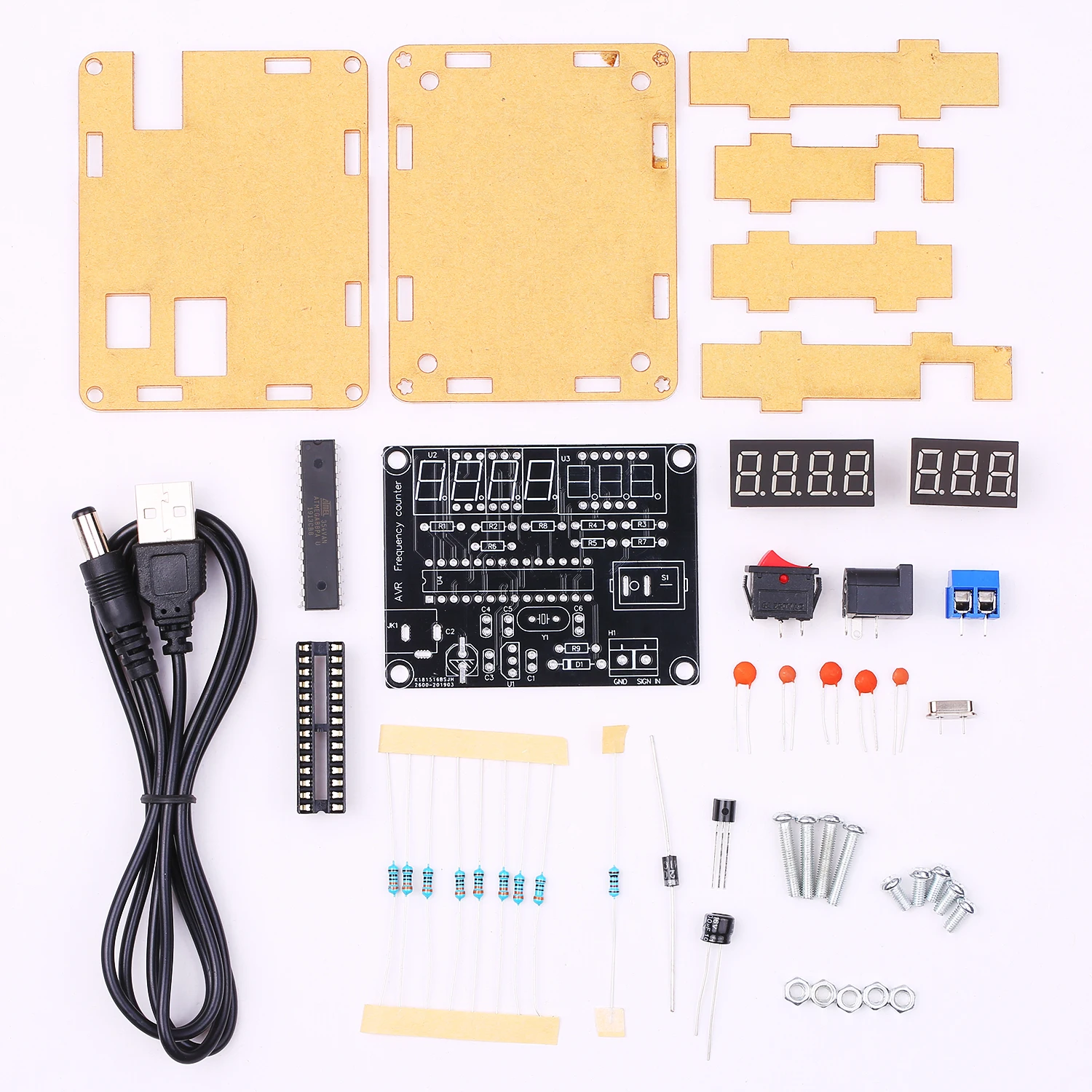 10 МГц Частотомер DIY Kit частотомер частоты AVR с оболочкой счетчик частотомер, частота Разрешение измерения