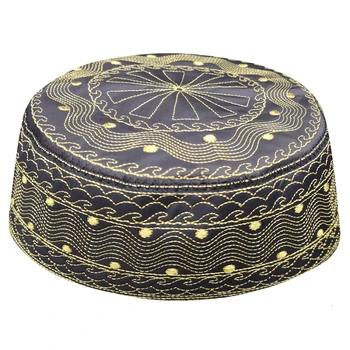 Arabe Men Hats Kippah African Clothes Allah Caps Head Wraps Arab Kippa Sombrero Pesca Turban Wrap Muslim Prayer Clothing Man