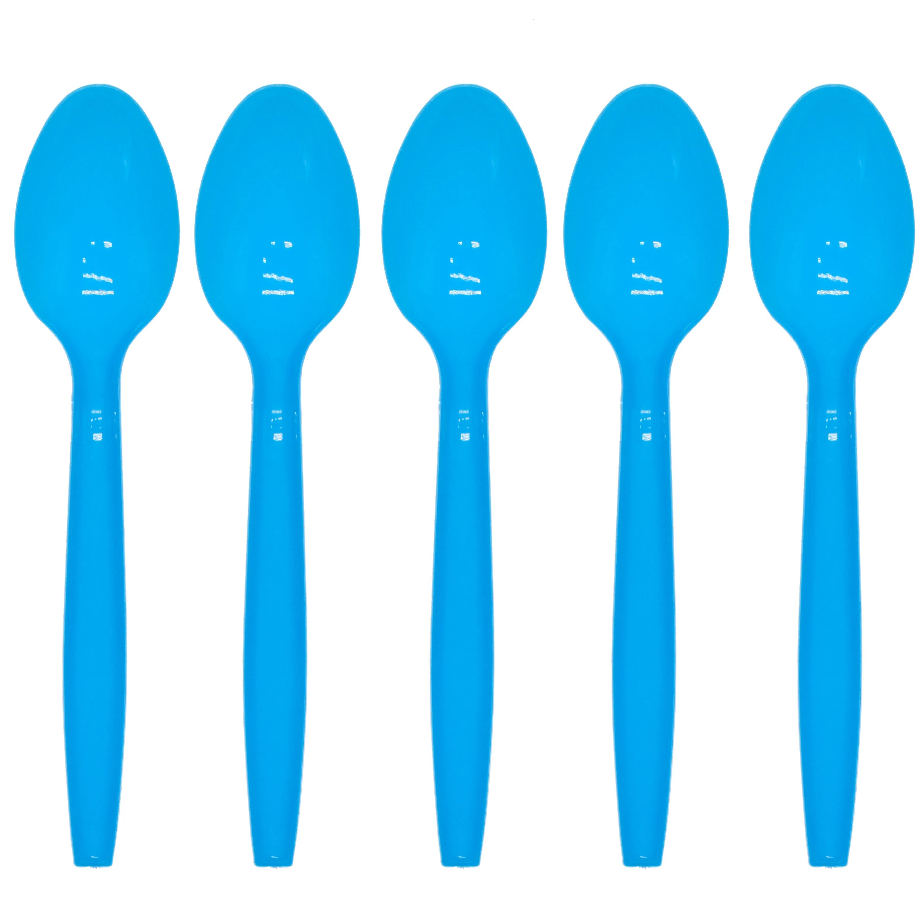 10pcs blue spoons