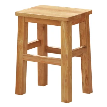 

Solid Wood Square Stool Household Bench Student Adult Square Stool Dining Table Stool Thickened Small Wooden Stool Low Stool Log