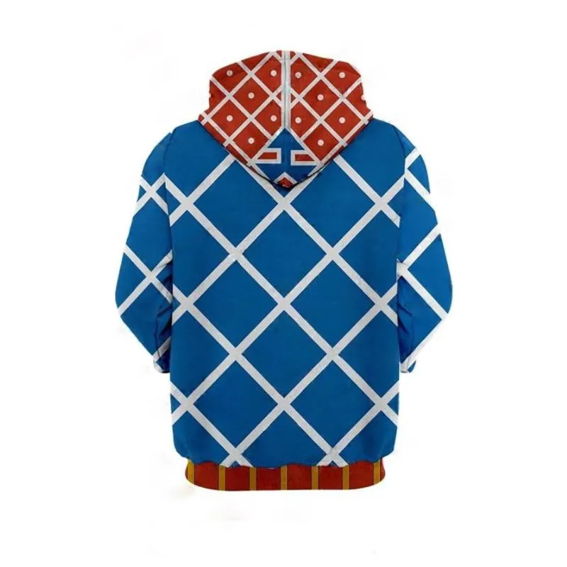 JoJo невероятное приключение Гвидо MISTA Костюмы для косплея пуловер свитшот на молнии с капюшоном свитер спортивный костюм толстовка с капюшоном Топ