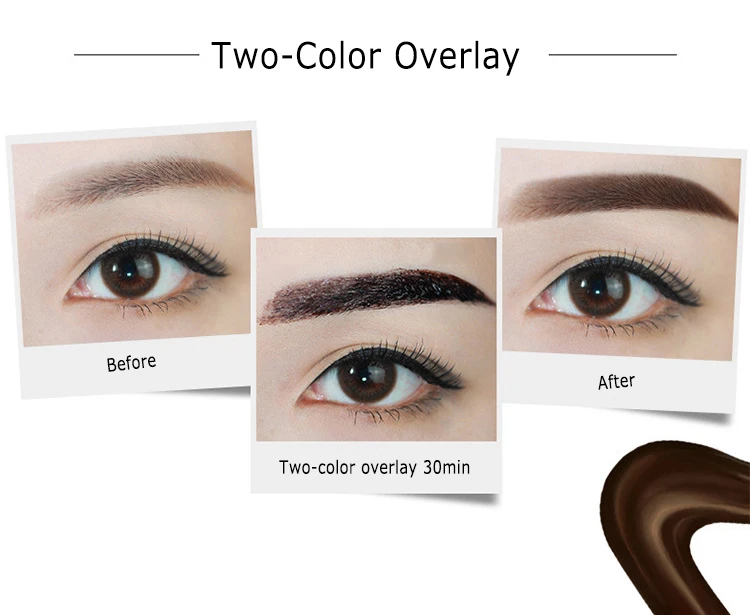 Macfee Natural Eyebrow Cream 3 Styles Non-marking Durable Eyebrow Enhancer 3D Shape Waterproof Eyebrow Makeup Liquid TSLM1