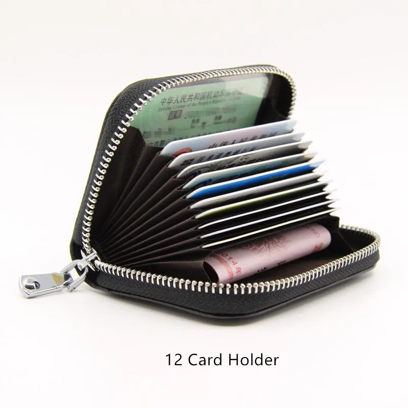 Vento Marea RFID кредитный держатель для карт из натуральной кожи женский кошелек Мини дорожный брендовый Тонкий Бизнес Кошелек для ID карт 12 слотов