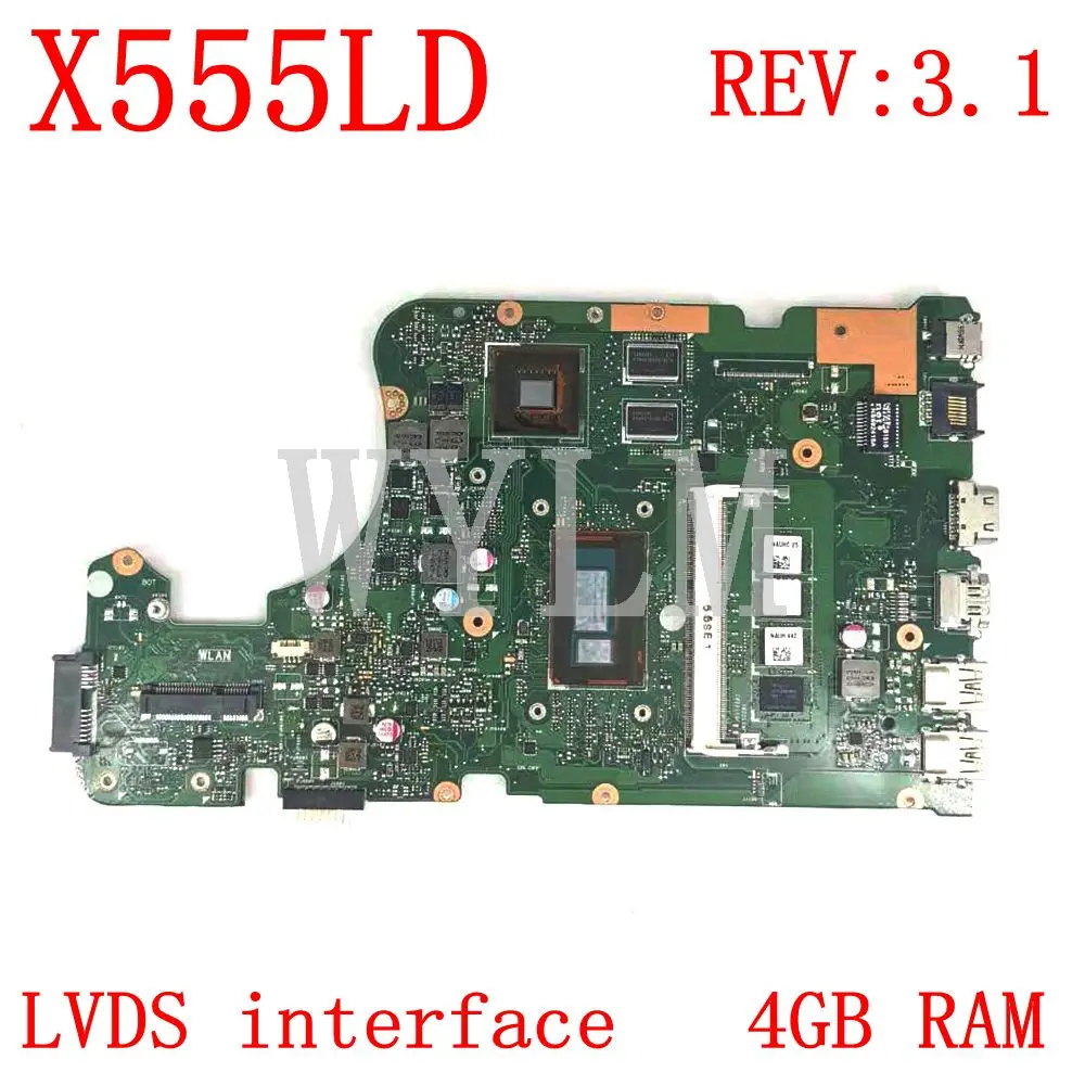 X555LD LVDS MAIN_BD_4G/GT820M mainboard REV3.1 For Asus X555LJ LB LI LN