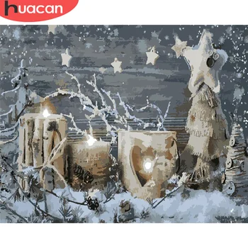 

HUACAN DIY Pictures By Number Winter Kits Drawing On Canvas Painting By Numbers Landscape Hand Painted Paintings Home Decor